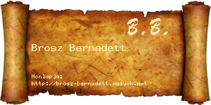 Brosz Bernadett névjegykártya